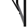 Stół Barowy Seaford 120x60 cm, Czarny Blat (Imitacja Drewna), Czarna Podstawa