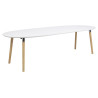 Stół Rozkładany Belina 170-270x100 cm, Biały, Drewniane Nogi