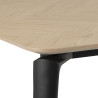 Stół Connect, 200x100 cm, Blat Dębowy, Czarna Metalowa Podstawa