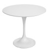 Stół Fiber, Okrągły 90cm, Biały