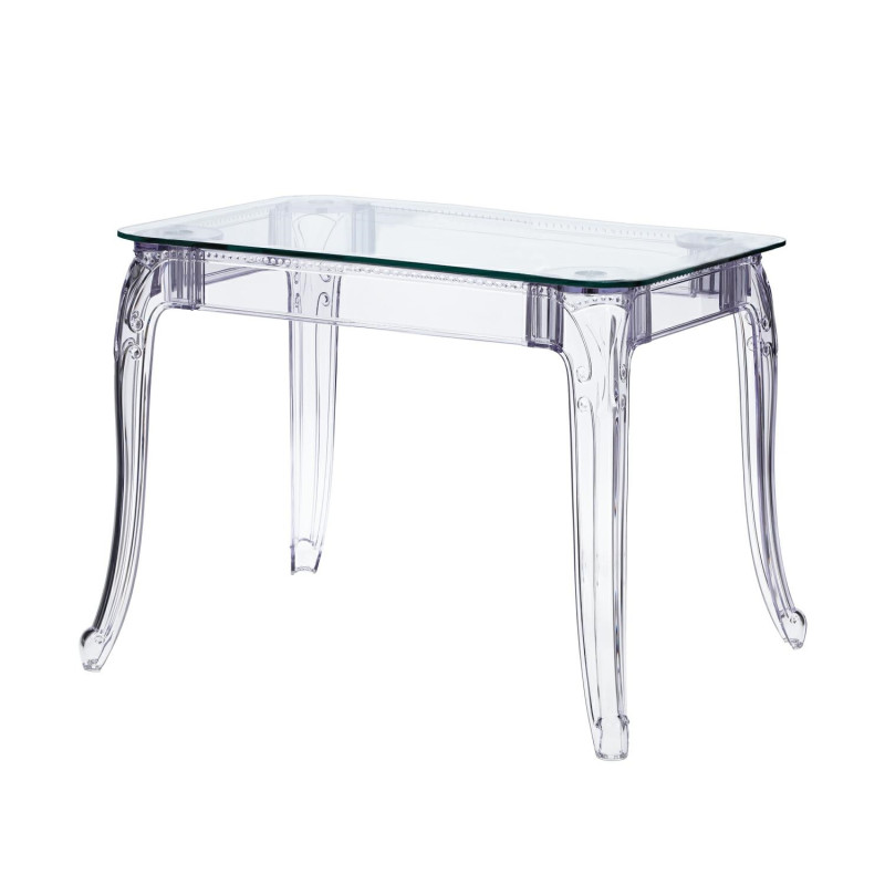 Stół Ghost, 120x80 cm, Transparentny, Glamour
