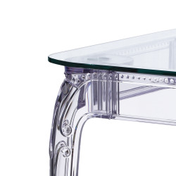 Stół Ghost, 120x80 cm, Transparentny, Glamour