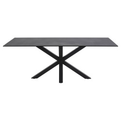 Stół Heaven, 160x90 cm, Czarny Ceramiczny Blat, Metalowa Podstawa