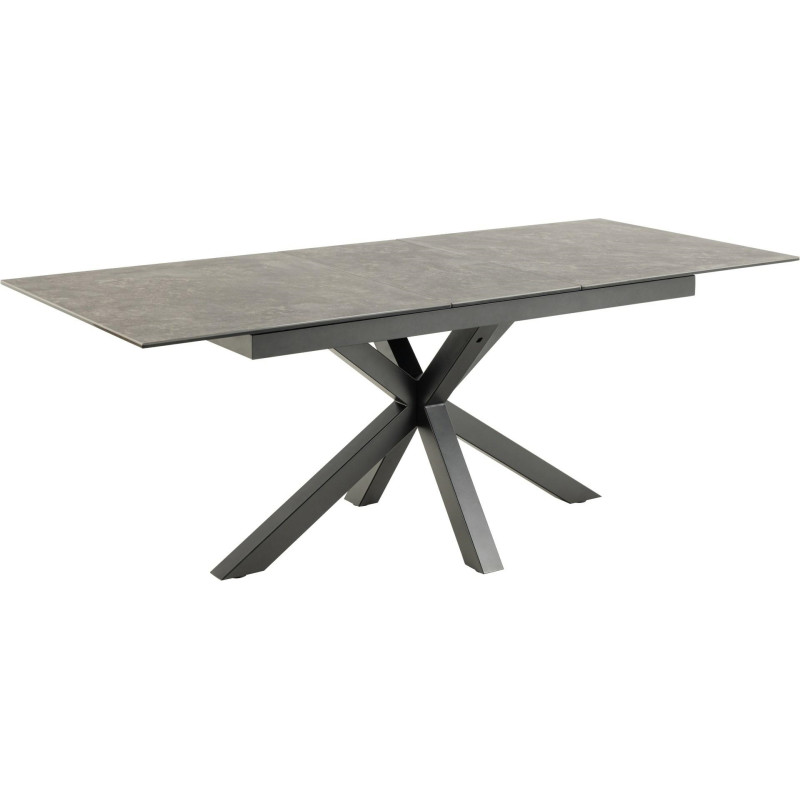 Stół Heaven, Rozkładany 168/210x90 cm, Czarny Ceramiczny Blat, Metalowa Podstawa