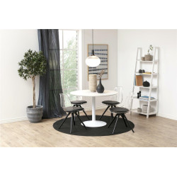 Stół Ibiza, Okrągły 110 cm, Biały, Metalowa Podstawa