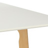 Stół Kellys, Kwadratowy 80x80 cm, Biały Blat, Drewniane Nogi, Skandynawski