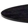 Stół Laxey, Owalny 180x90 cm, Czarny - Ceramiczny Blat, Czarna Metalowa Podstawa