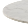 Stół Corby, Okrągły 105 cm, Biały Marmurowy Blat, Czarna Podstawa, Glamour