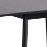 Stół Roxby, Rozkładany 120x80 cm, Czarny Fornir Dębowy