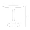 Stół Skinny, Okrągły 80cm, Biały