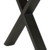 Stół Wales Cross 160x90 cm, Drewniany Blat, Czarne Metalowe Nogi, Industrialny