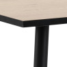 Stół Wilma120x80 cm, Dębowy Blat, Czarna Metalowa Podstawa