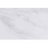 Zestaw Stolików Kawowych Bolton, Kwadratowe 45/35 cm, Białe Szklane Blaty, Czarna Podstawa