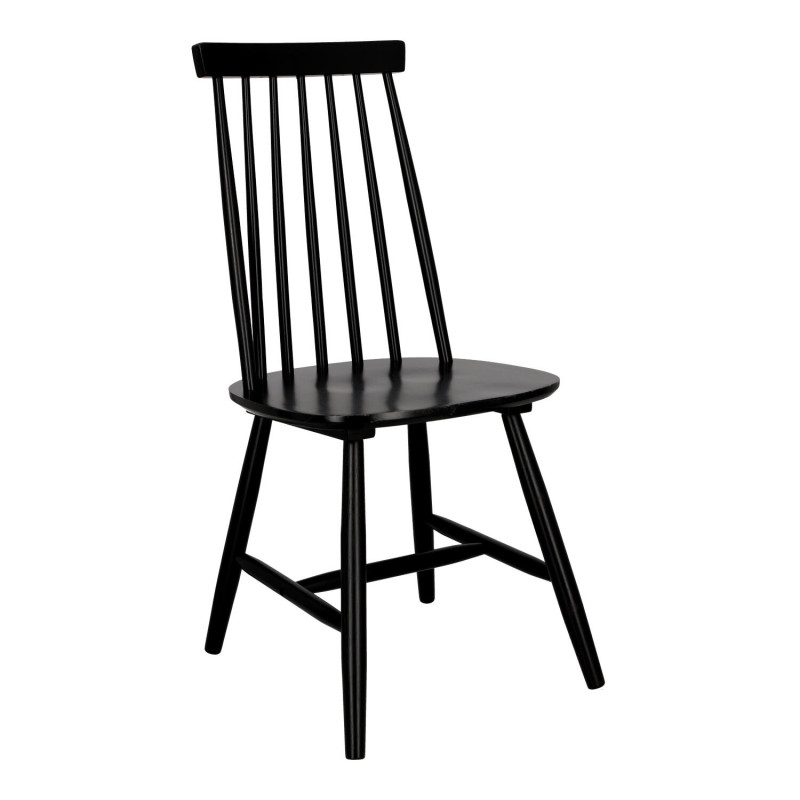 Krzesło Klasyczne Wopy, Czarne, Patyczak, Drewniane
