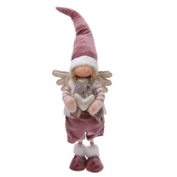 Figurka aniołek w spodniach 50cm różowy